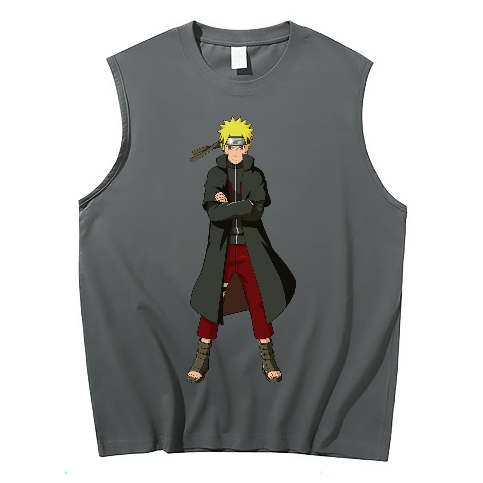 （画像用） NARUTO -ナルト- うずまき ナルト Uzumaki Naruto コットン100％タンクトップ（フロントプリント）